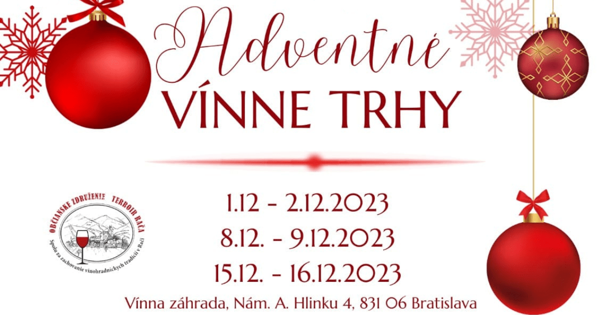 OZ Terroir Rača pozýva na III. Adventné vínne trhy