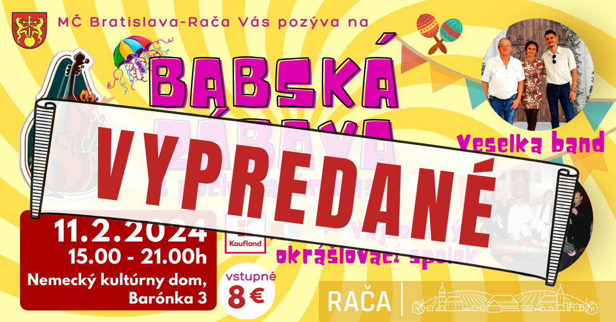 Tradičná fašiangová „Babská tanečná zábava“ v nedeľu 11. 2.