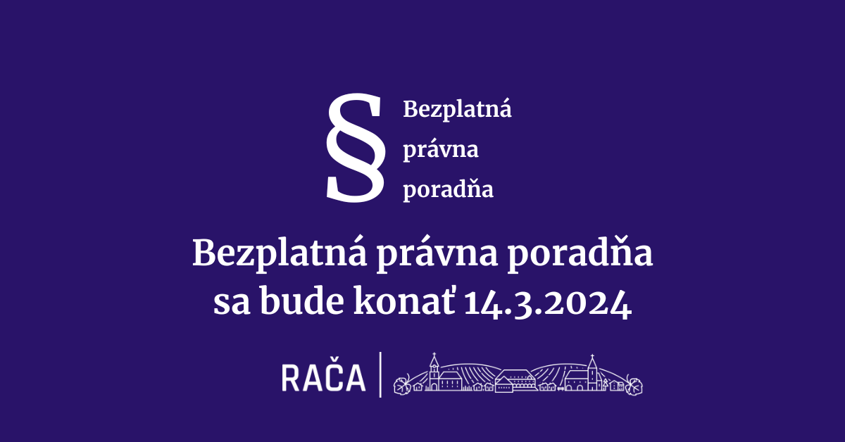 Bezplatná právna poradňa sa bude konať 14. marca