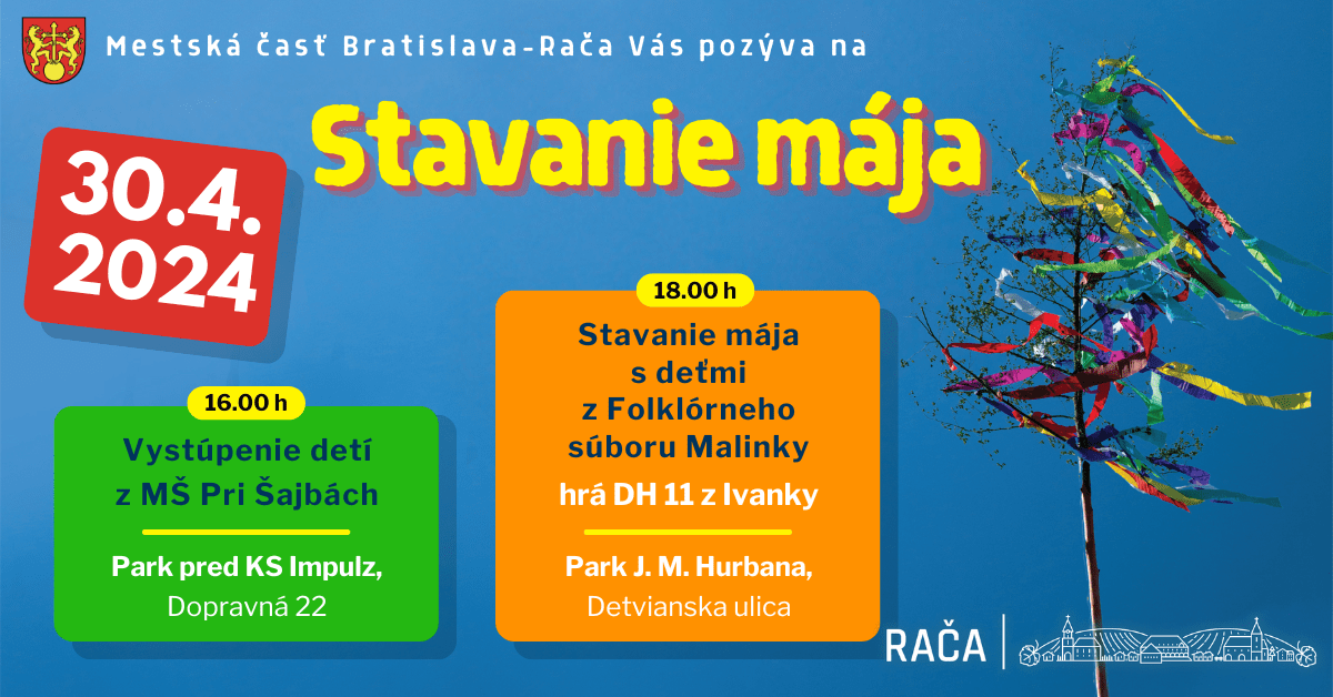 Stavanie mája v Rači a na Rendezi