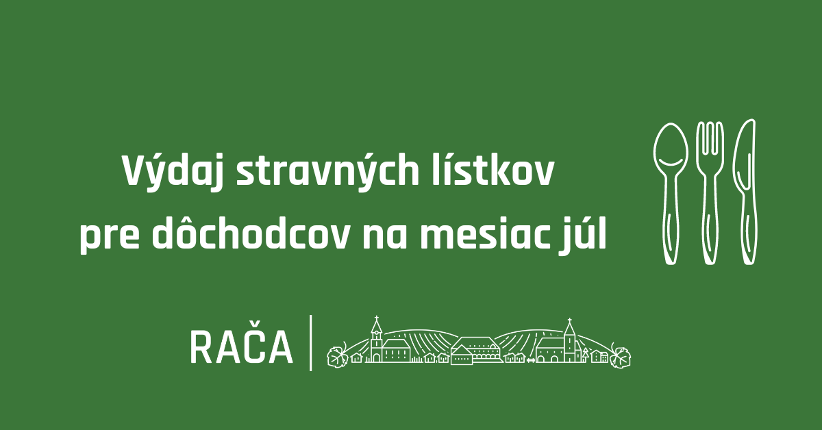 Výdaj stravných lístkov pre dôchodcov na júl