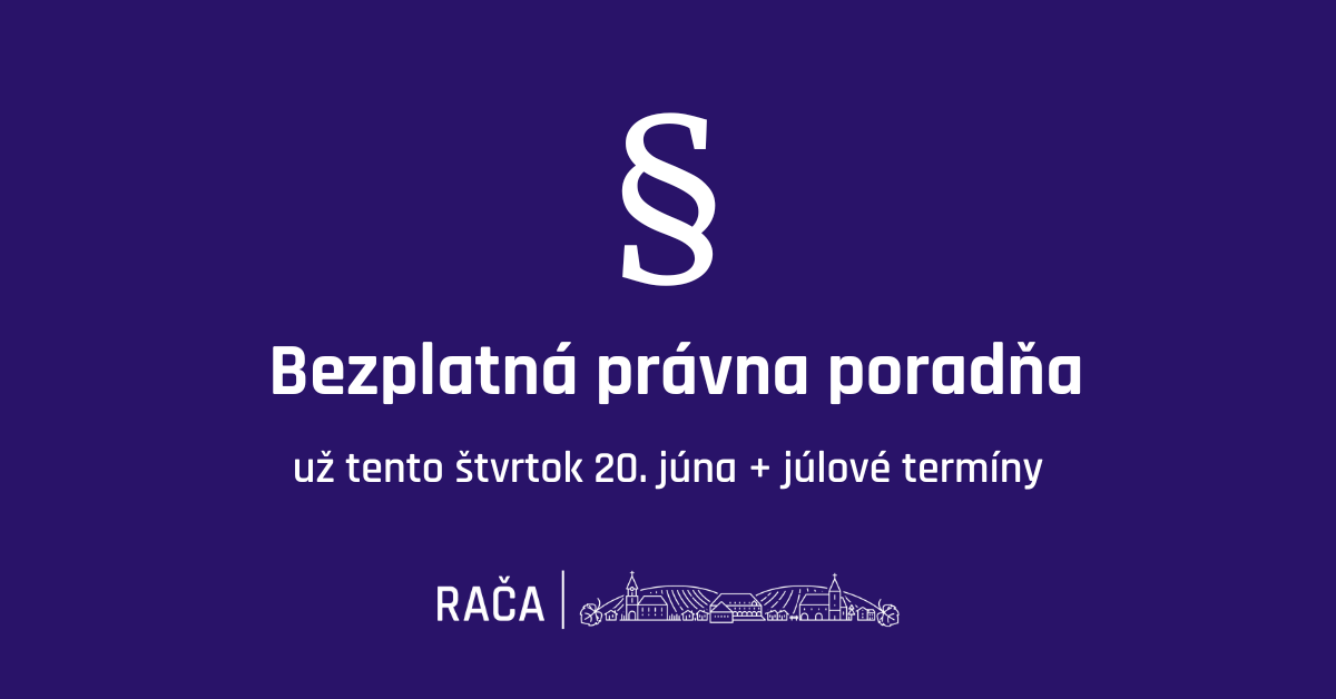 Bezplatná právna poradňa už tento štvrtok + júlové termíny