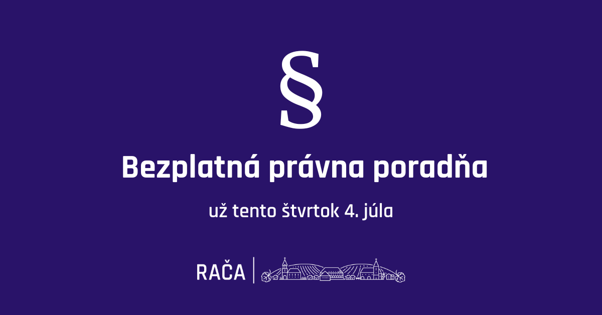 Bezplatná právna poradňa už tento štvrtok 4. júla
