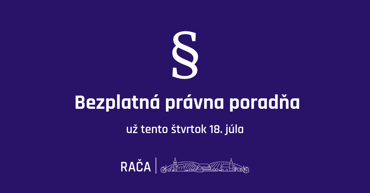 Bezplatná právna poradňa už tento štvrtok 18. júla