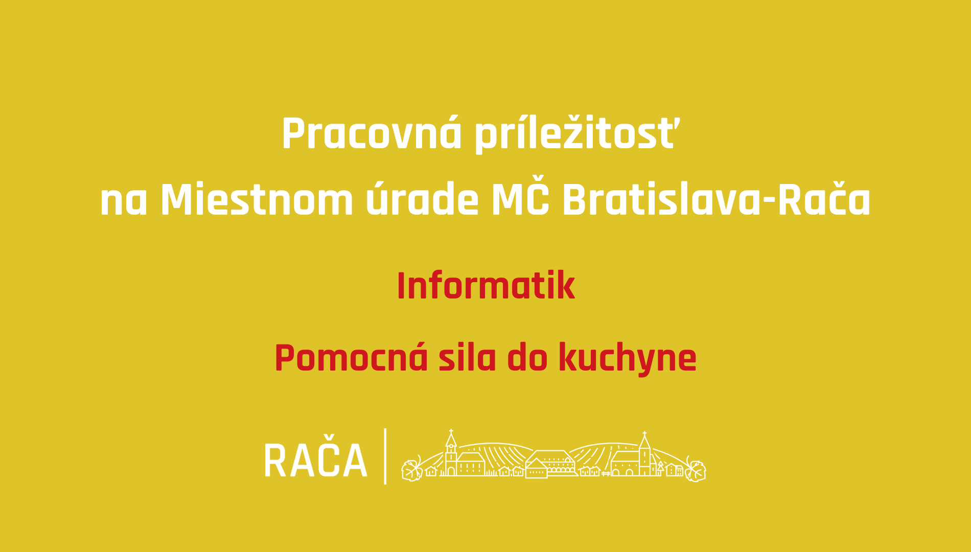 Pracovná príležitosť na MiÚ: Informatik
