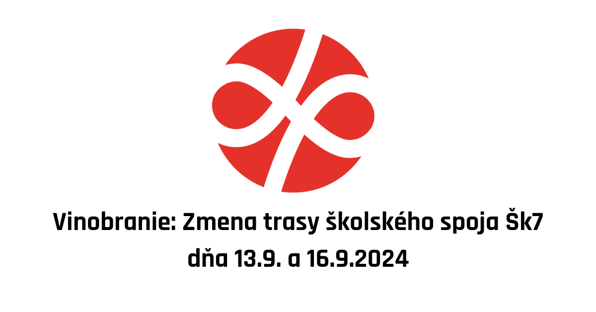 Dočasná zmeny trasy školského spoja počas vinobrania