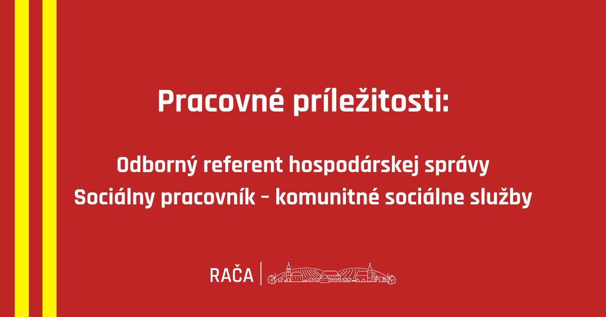 Pracovné príležitosti v MČ Bratislava-Rača