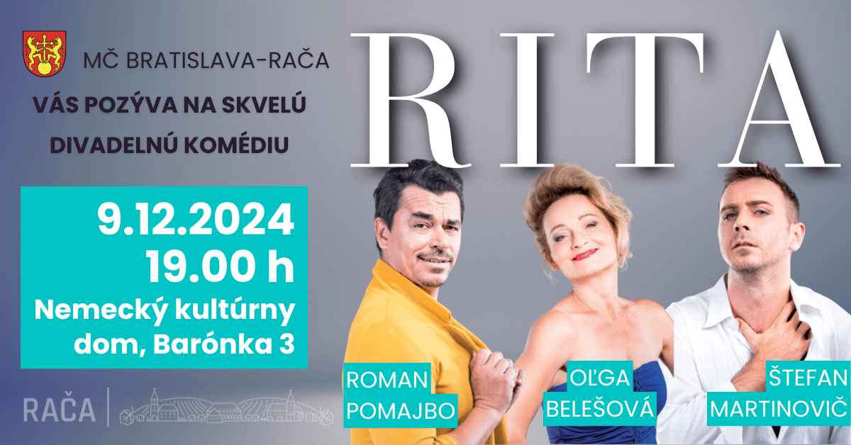 Známi herci v skvelej divadelnej komédii RITA