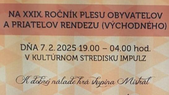 Ples obyvateľov a priateľov Rendezu sa blíži