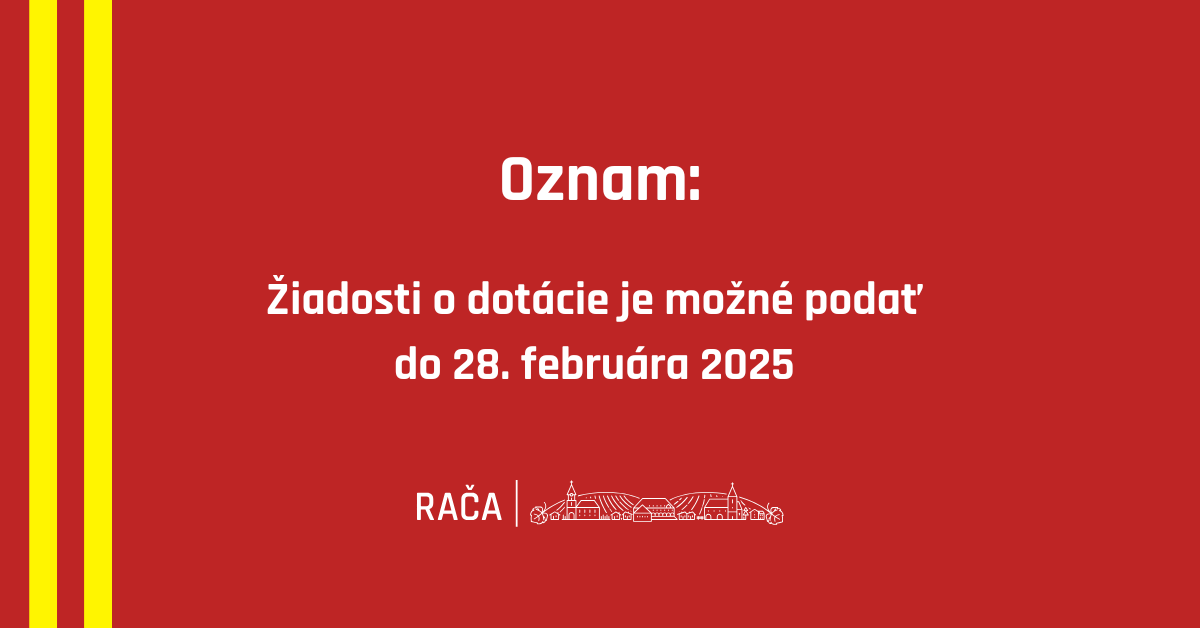 Žiadosti o dotácie treba podať do 28. februára