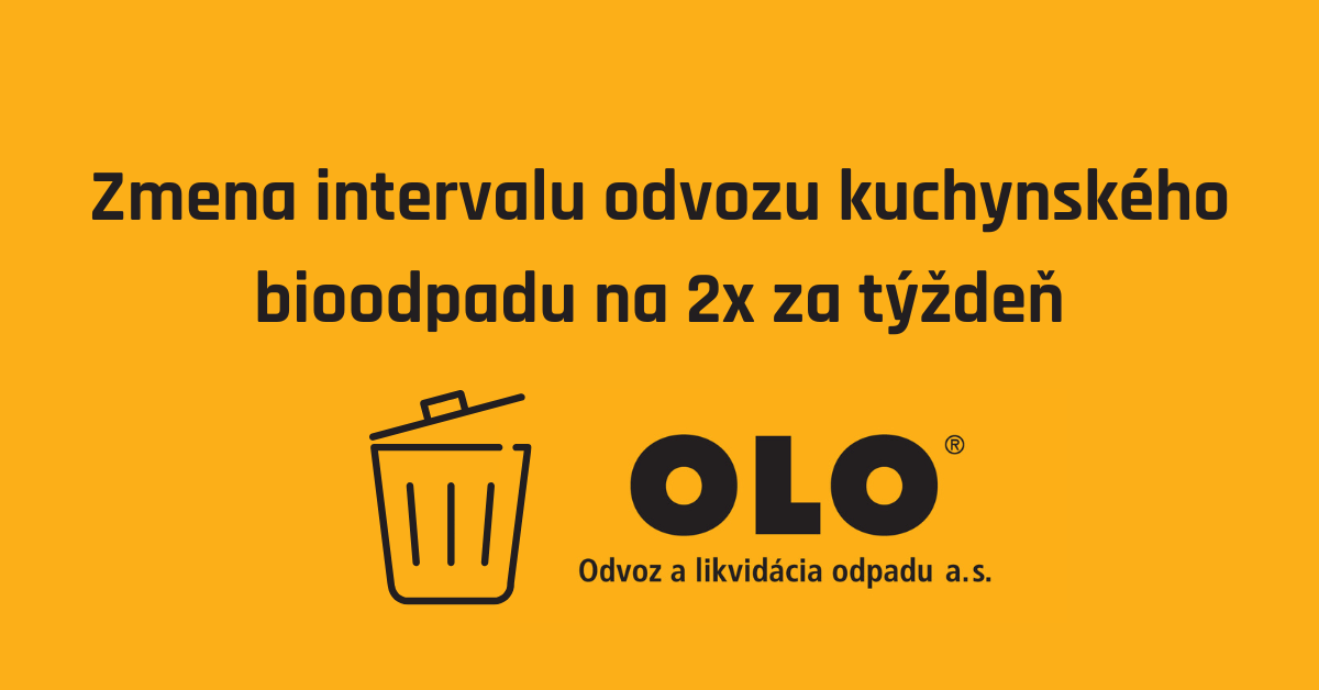 Kuchynský bioodpad odvezú 2-krát týždenne