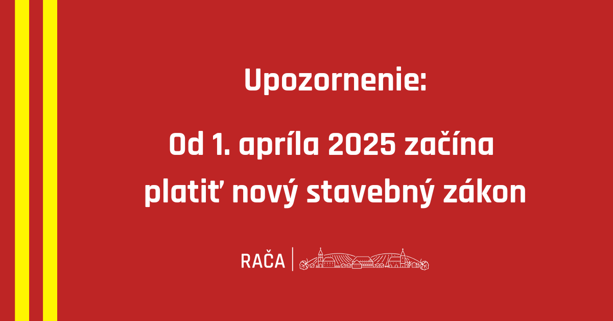 Od 1. apríla začal platiť nový stavebný zákon