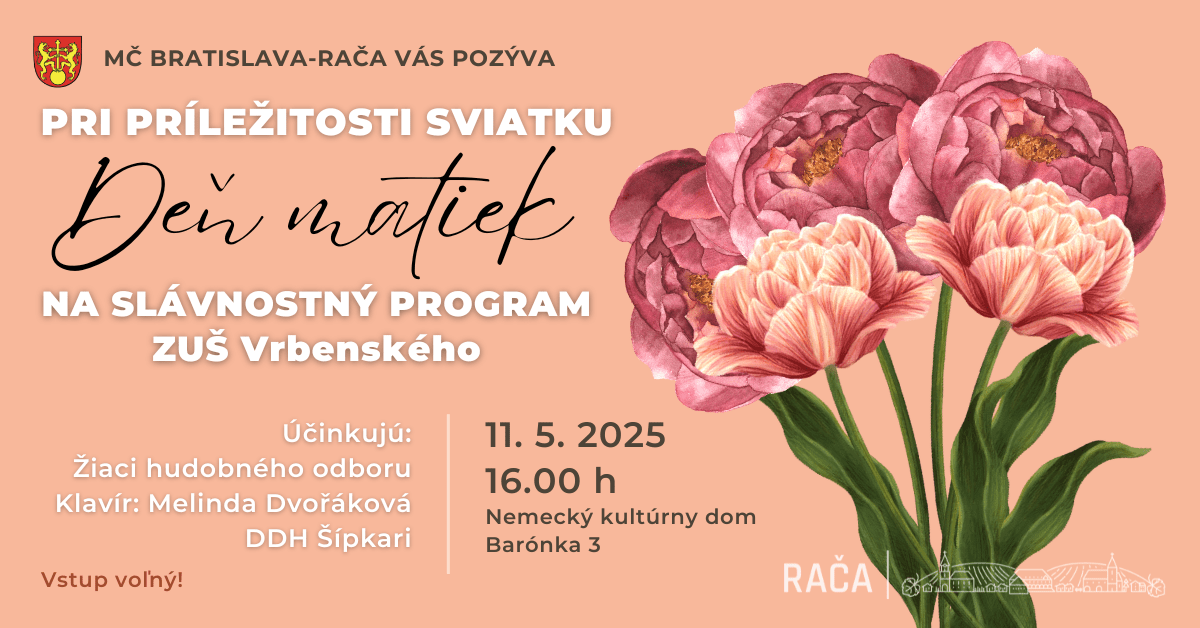 Deň matiek: Slávnostný program ZUŠ Vrbenského