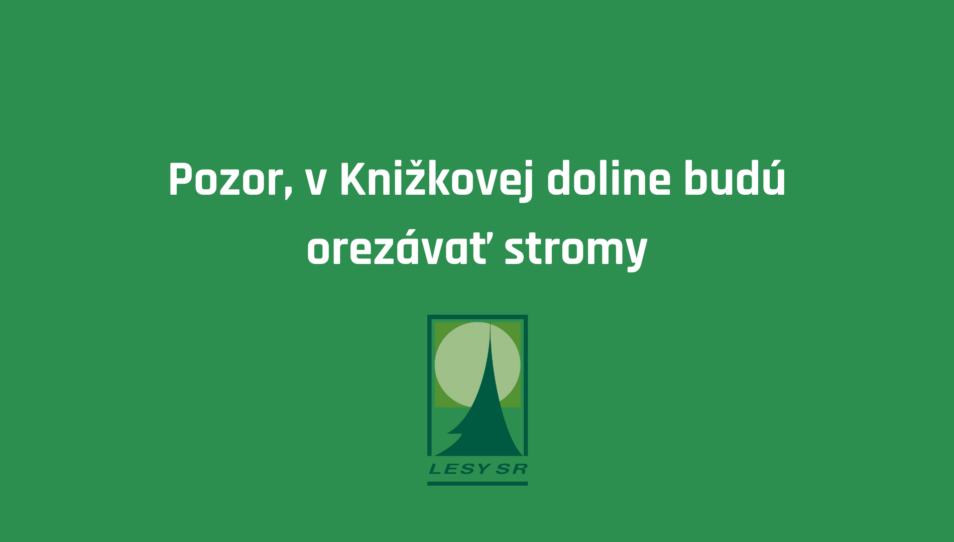 Orez stromov v Knižkovej doline