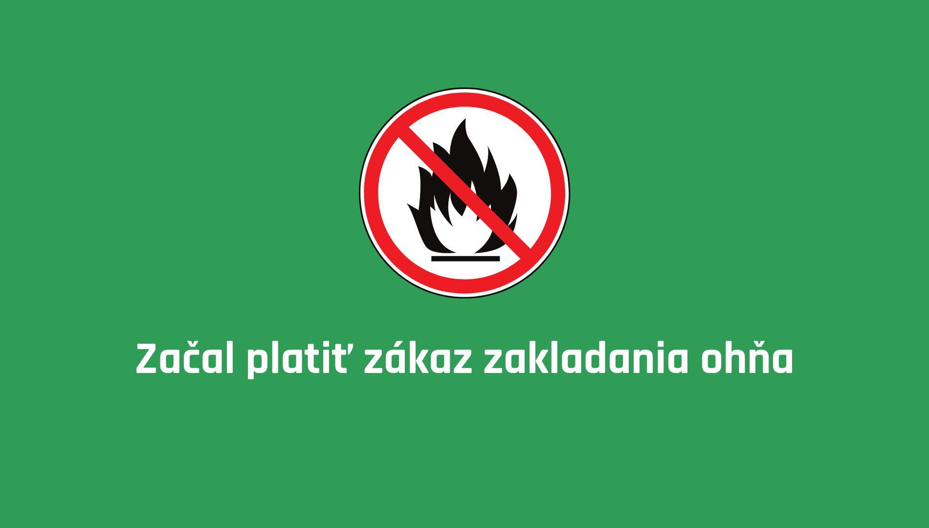 Začal platiť zákaz zakladania ohňa v lesoparku