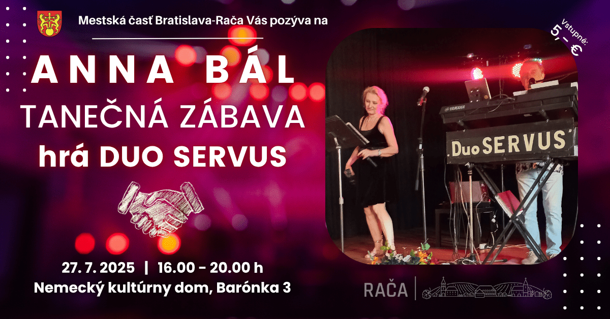 Júlový ANNA BÁL s Duom Servus
