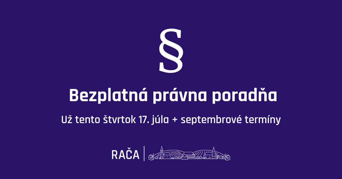 Bezplatná právna poradňa už tento štvrtok