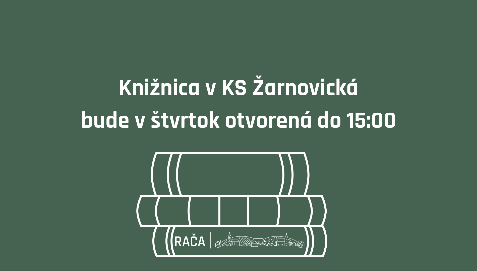 Knižnica bude v štvrtok od tretej zatvorená