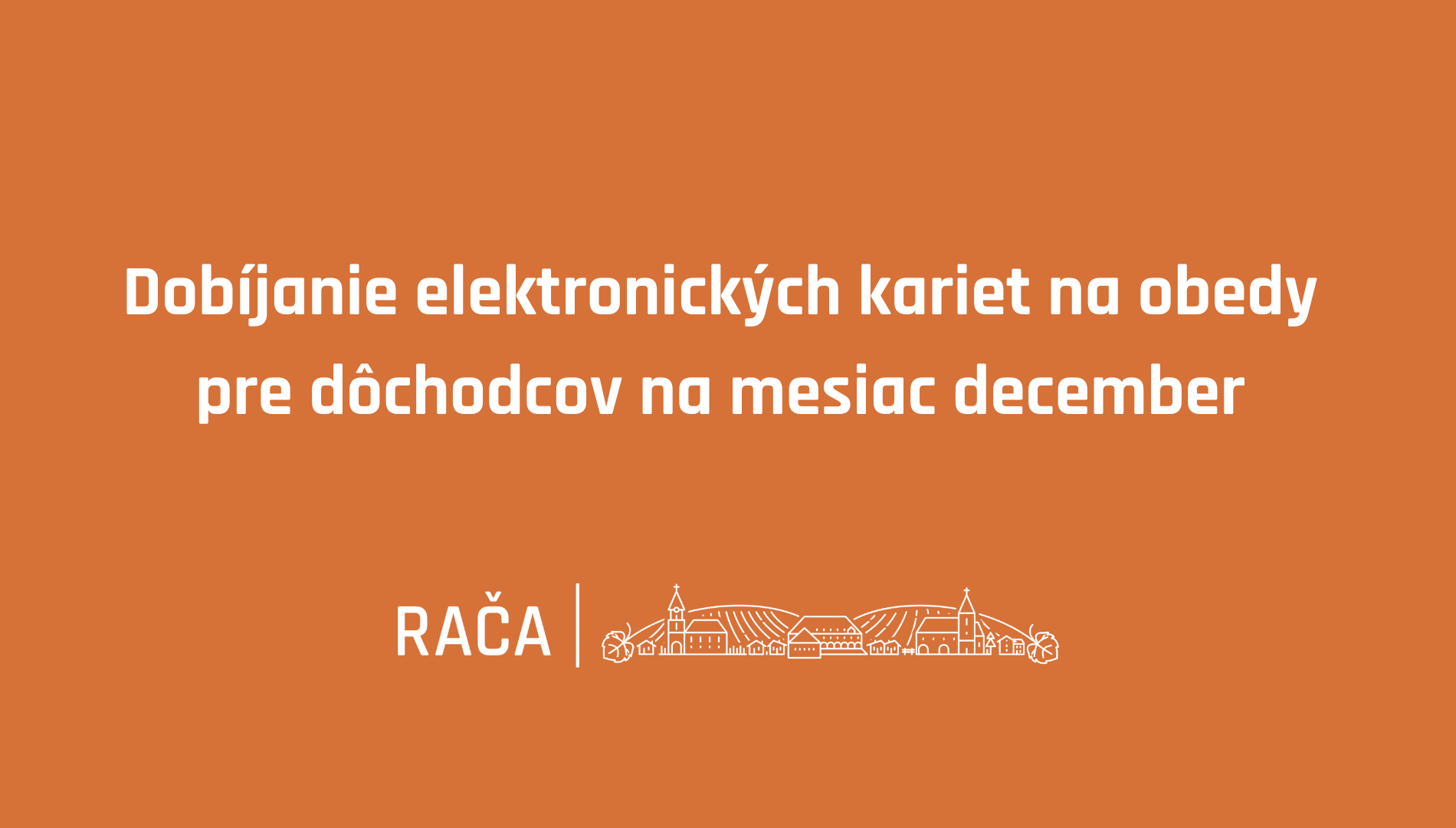Stravné pre seniorov na mesiac december