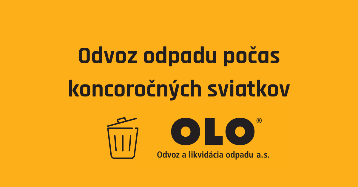 Odvoz odpadu počas sviatkov