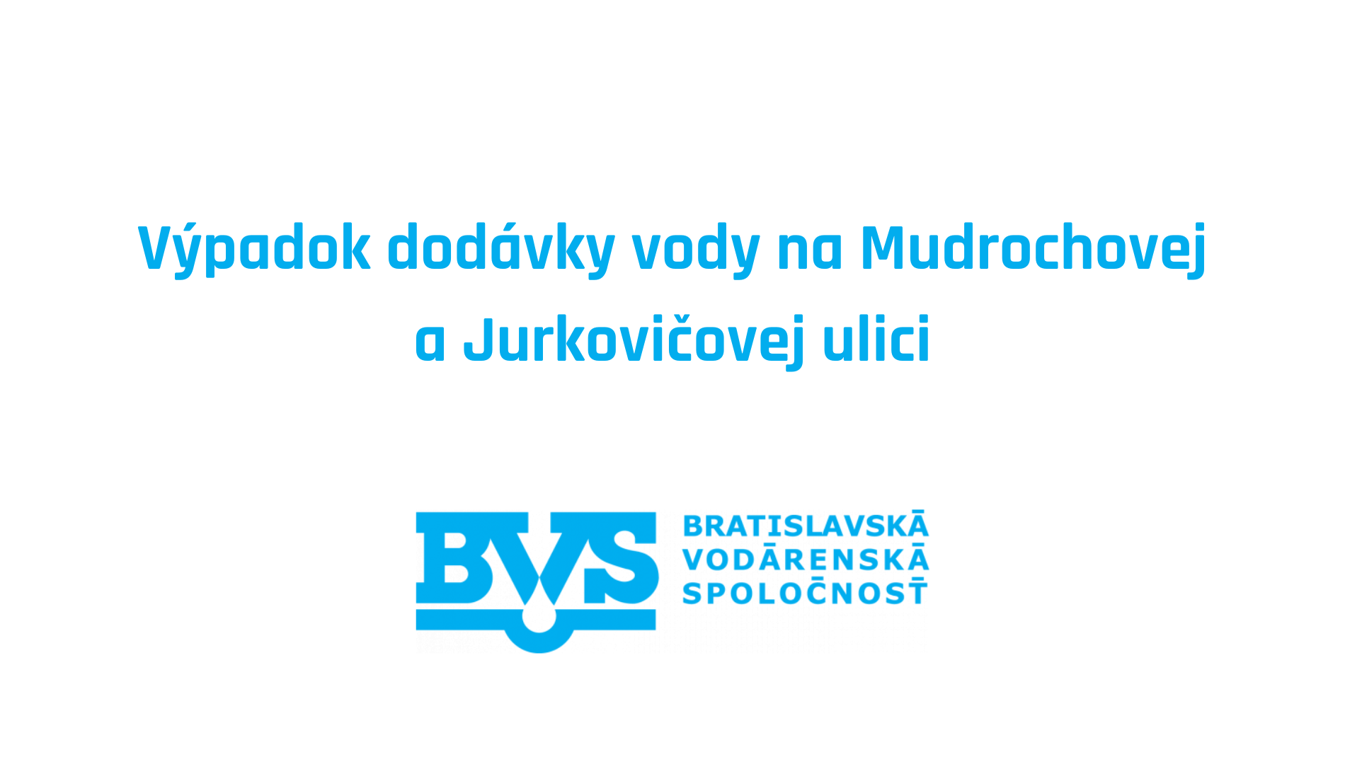 Výpadok dodávky vody v Rači do 14:00