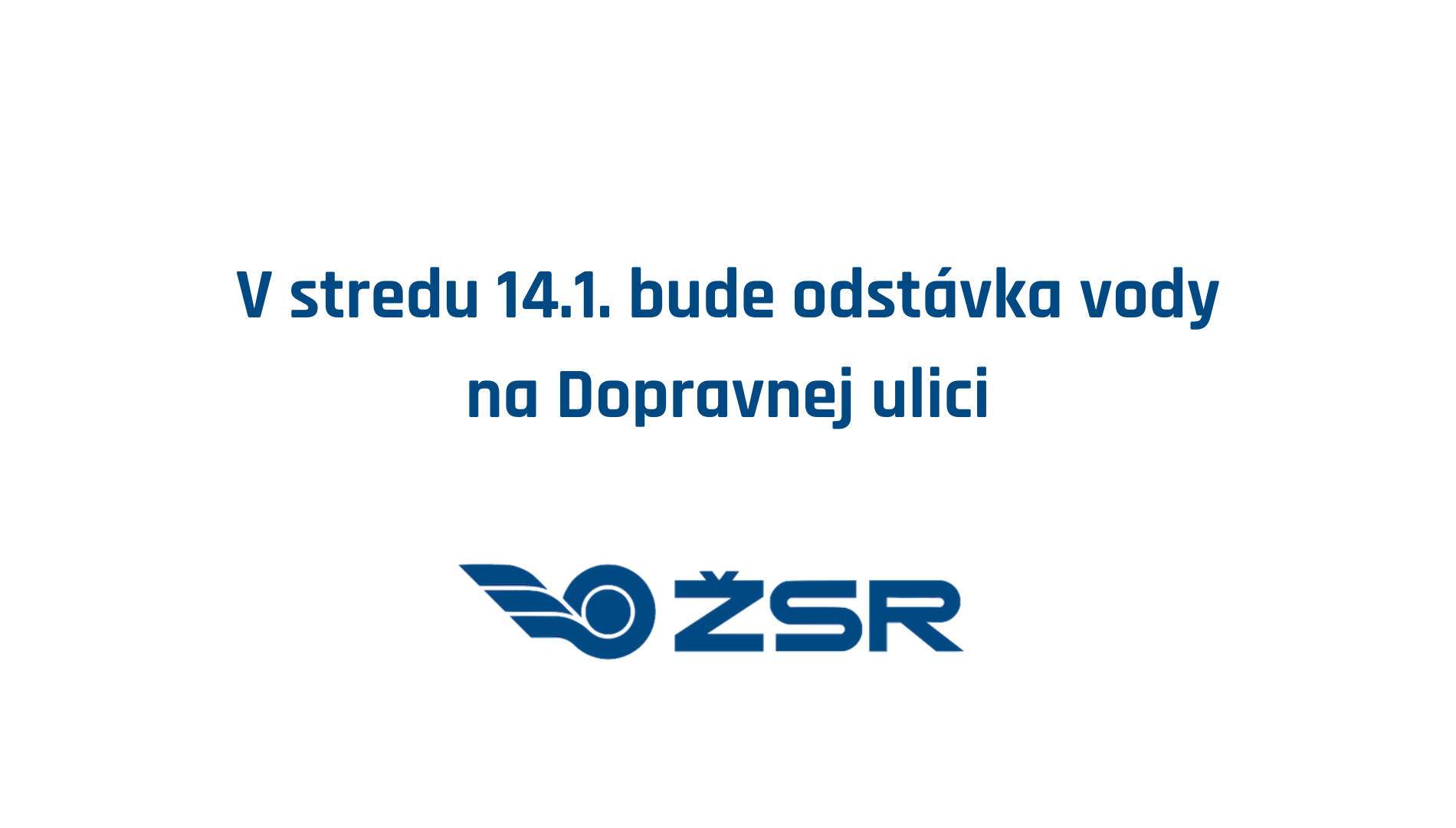 V stredu bude odstávka vody na Dopravnej