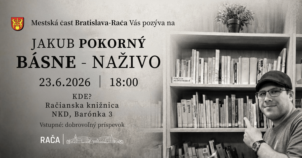 Poézia Jakuba Pokorného zaznie v knižnici