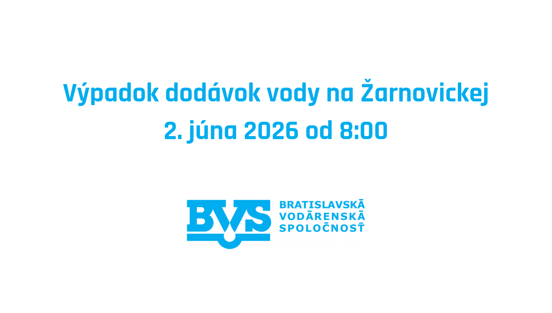 Výpadok dodávky vody na Žarnovickej