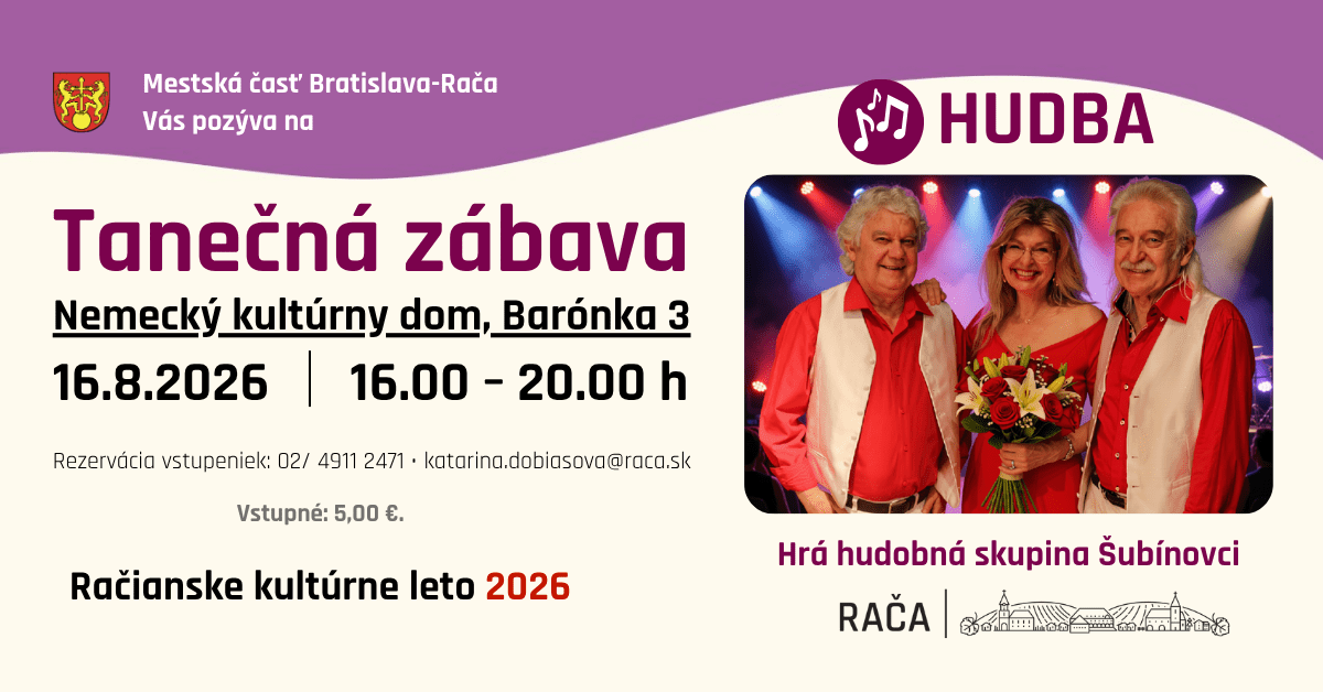 Augustová tanečná zábava so Šubínovcami