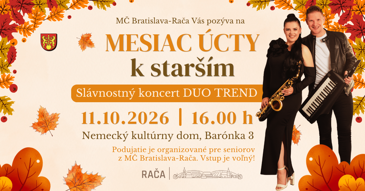 DUO TREND zahrá račianskym seniorom