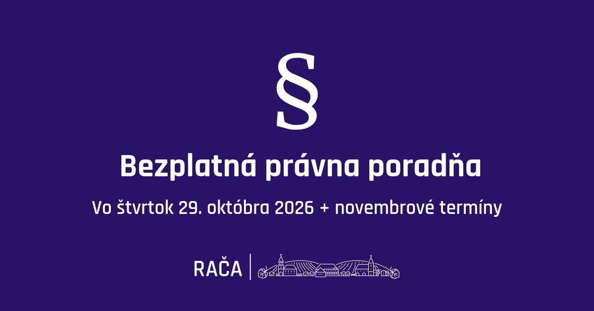Bezplatná právna poradňa vo štvrtok 29.10.
