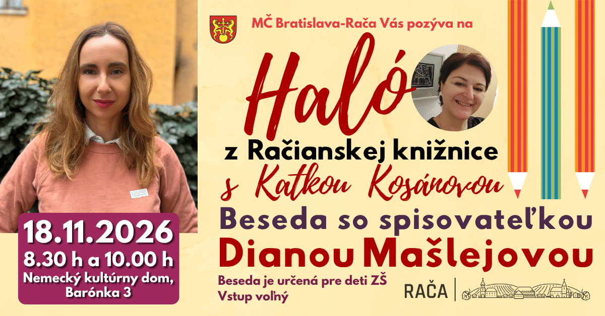 Beseda so spisovateľkou Dianou Mašlejovou