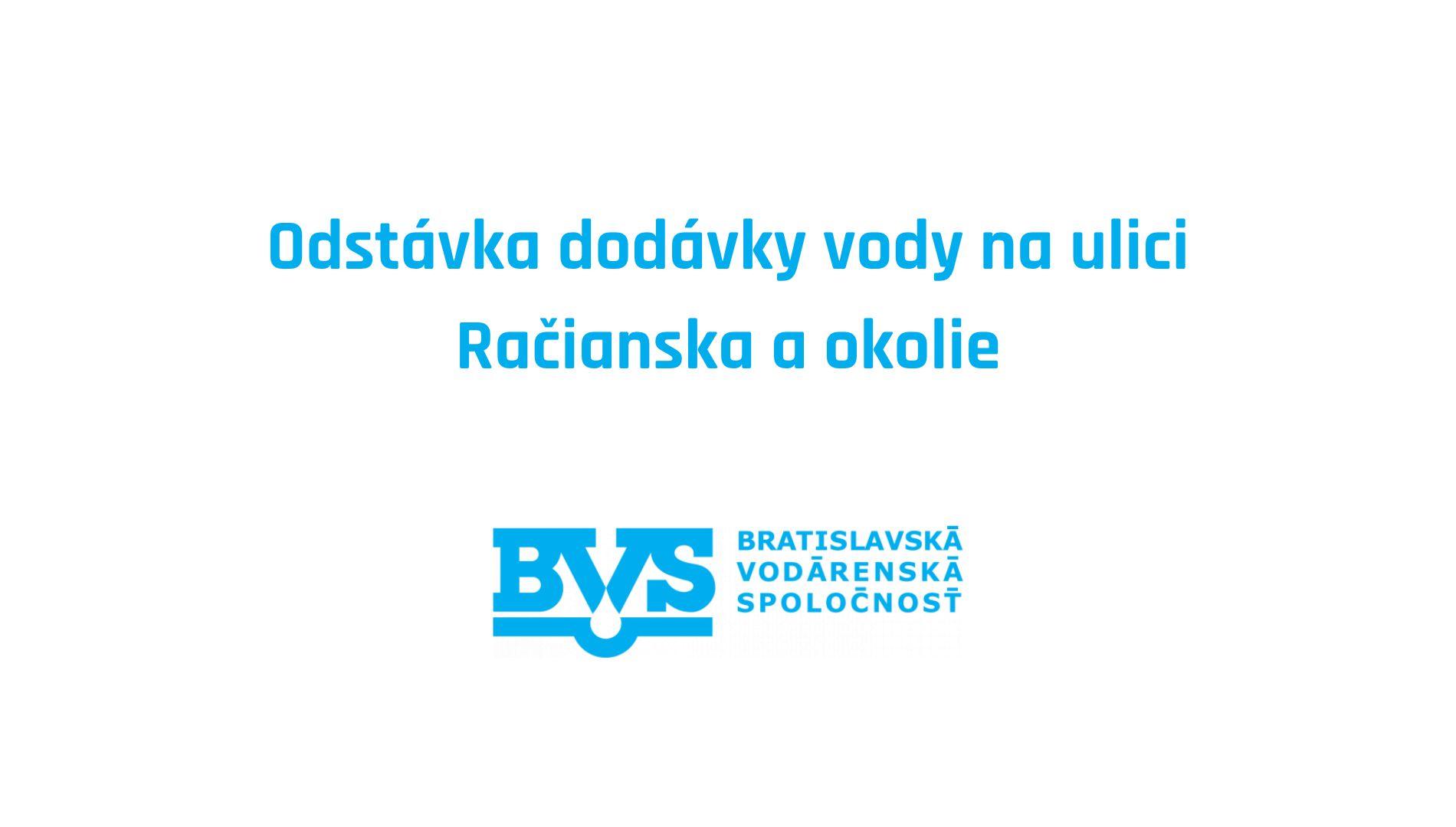 Výpadok dodávky vody na Račianskej ulici